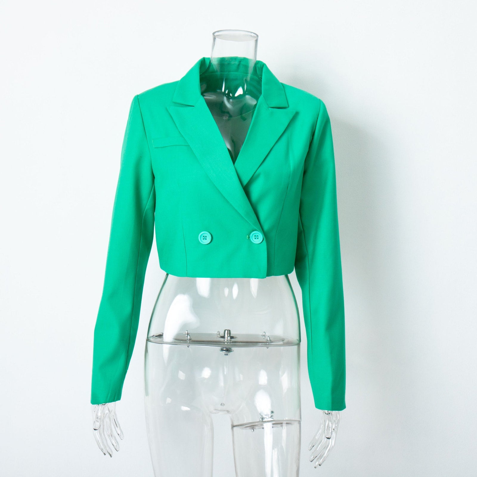 Short Blazer Sets Crop Blazer Jackets Folds Shorts Suits Sets