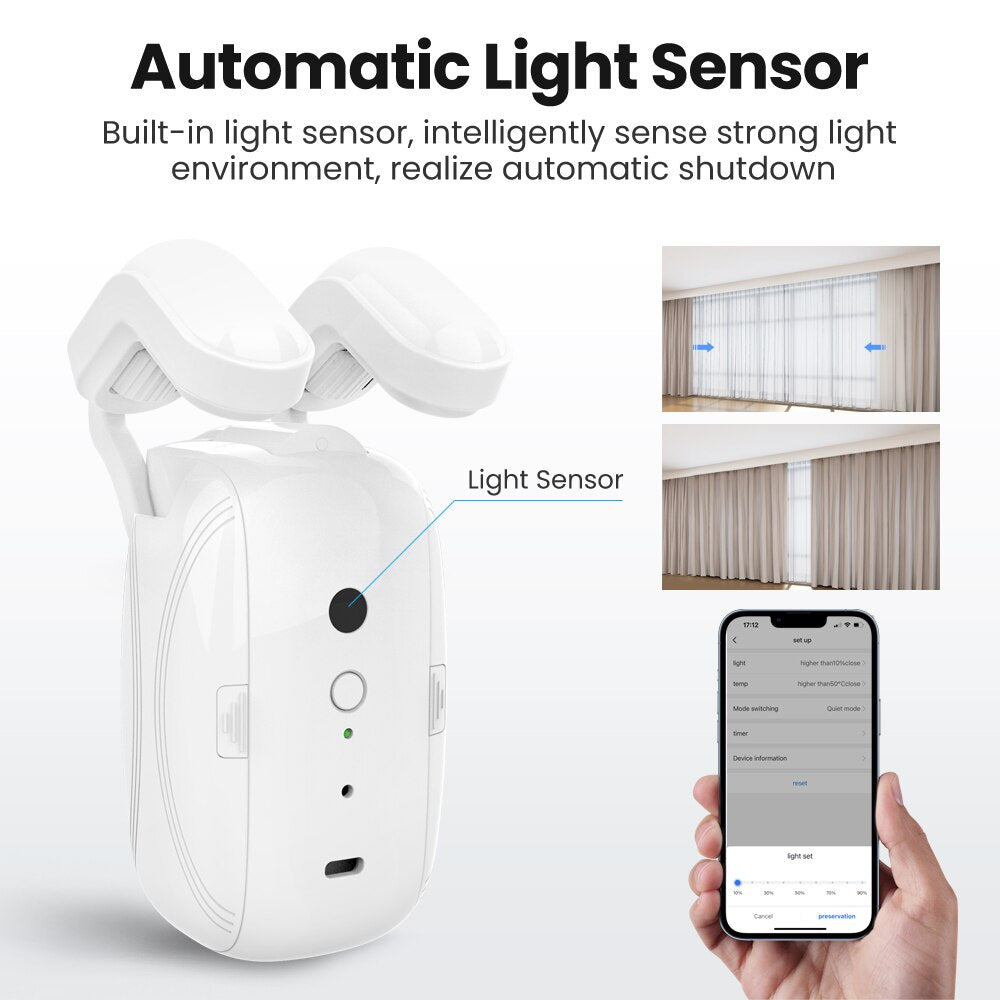 Onndo Tuya Wifi Smart Electric Curtain Robot Automatic Open Remote