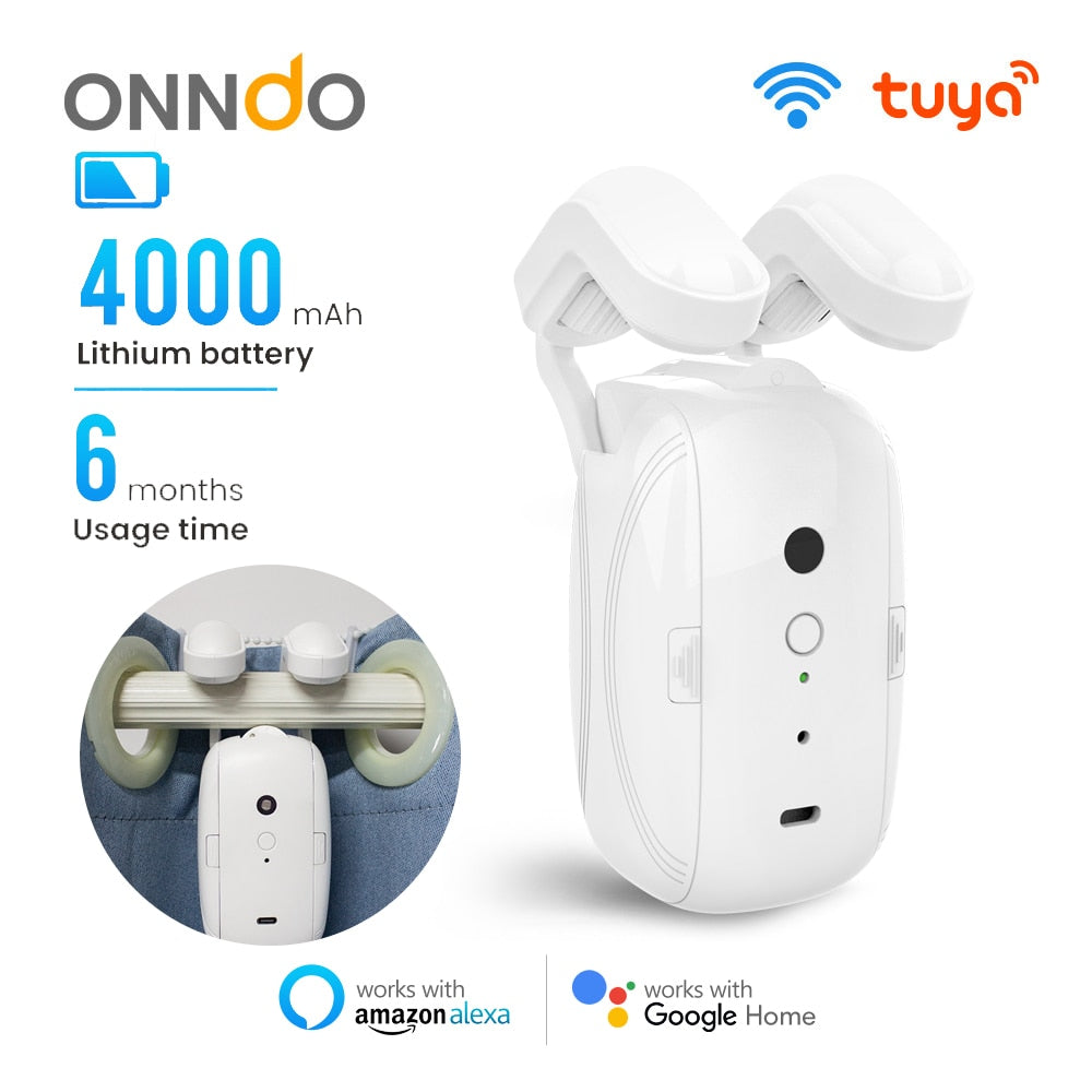 Onndo Tuya Wifi Smart Electric Curtain Robot Automatic Open Remote