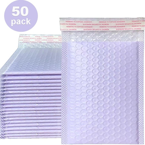 Load image into Gallery viewer, Pack 50 Bubble Envelopes Purple/colourful Packing Bags Self-sealing
