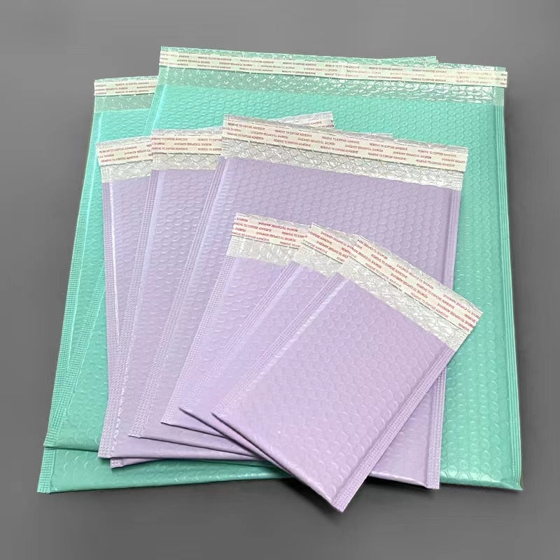 Pack 50 Bubble Envelopes Purple/colourful Packing Bags Self-sealing