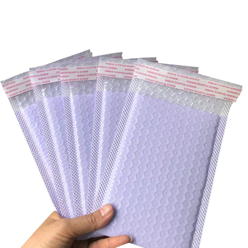 Pack 50 Bubble Envelopes Purple/colourful Packing Bags Self-sealing