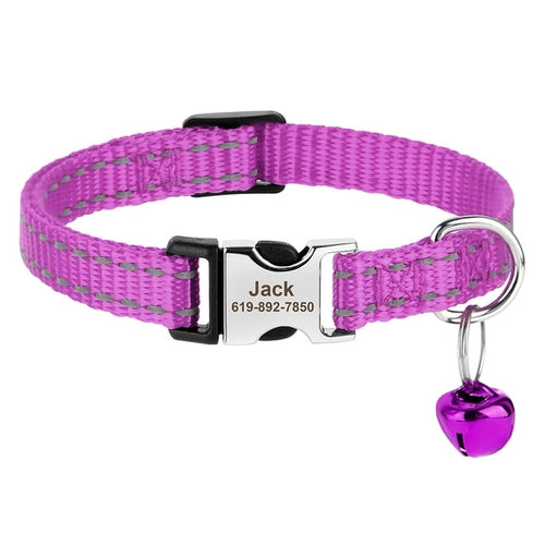 Load image into Gallery viewer, Personalized Printed Cat Collar Adjustable Kitten Puppy Collars With
