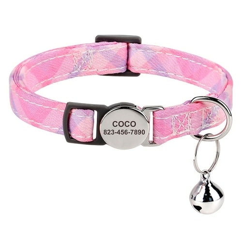 Load image into Gallery viewer, Personalized Printed Cat Collar Adjustable Kitten Puppy Collars With
