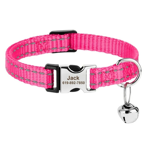 Load image into Gallery viewer, Personalized Printed Cat Collar Adjustable Kitten Puppy Collars With
