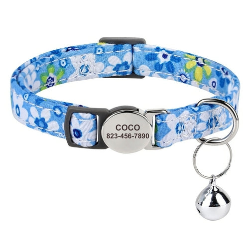 Load image into Gallery viewer, Personalized Printed Cat Collar Adjustable Kitten Puppy Collars With
