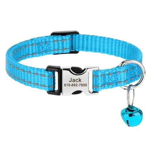 Load image into Gallery viewer, Personalized Printed Cat Collar Adjustable Kitten Puppy Collars With
