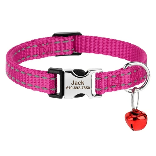 Personalized Printed Cat Collar Adjustable Kitten Puppy Collars With