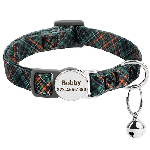 Load image into Gallery viewer, Personalized Printed Cat Collar Adjustable Kitten Puppy Collars With
