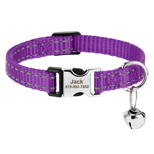 Load image into Gallery viewer, Personalized Printed Cat Collar Adjustable Kitten Puppy Collars With
