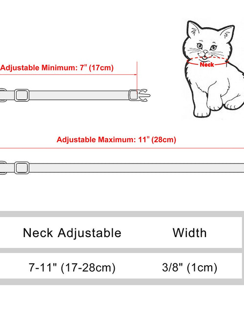 Load image into Gallery viewer, Personalized Printed Cat Collar Adjustable Kitten Puppy Collars With
