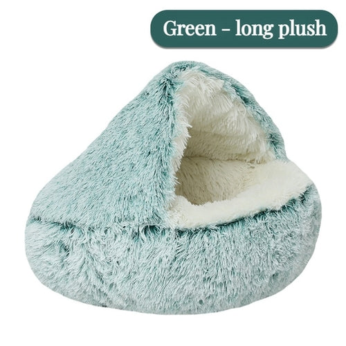 Pet Cat Sleep Enclosed Cave Kitten Winter Warm Cushion Puppy Soft Nest