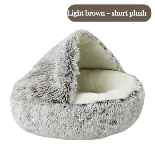 Pet Cat Sleep Enclosed Cave Kitten Winter Warm Cushion Puppy Soft Nest