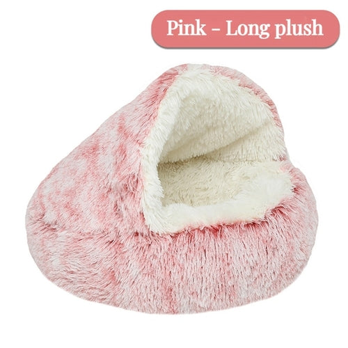 Pet Cat Sleep Enclosed Cave Kitten Winter Warm Cushion Puppy Soft Nest