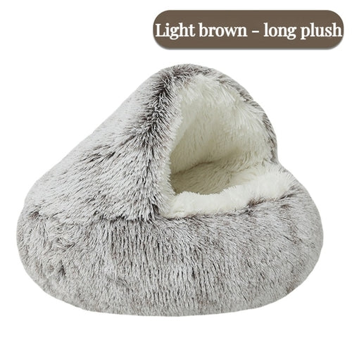 Pet Cat Sleep Enclosed Cave Kitten Winter Warm Cushion Puppy Soft Nest