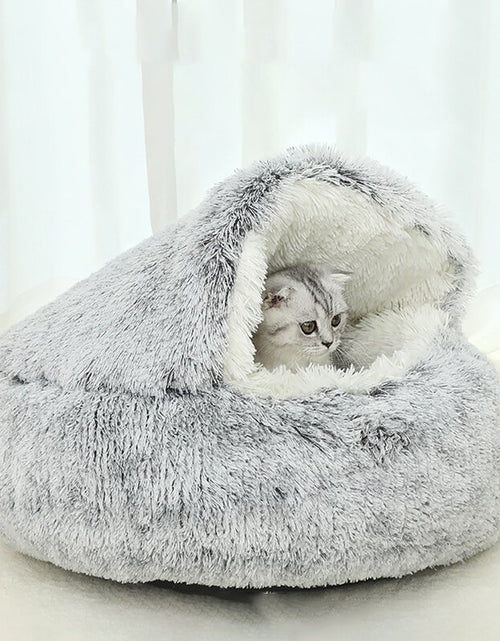 Load image into Gallery viewer, Pet Cat Sleep Enclosed Cave Kitten Winter Warm Cushion Puppy Soft Nest
