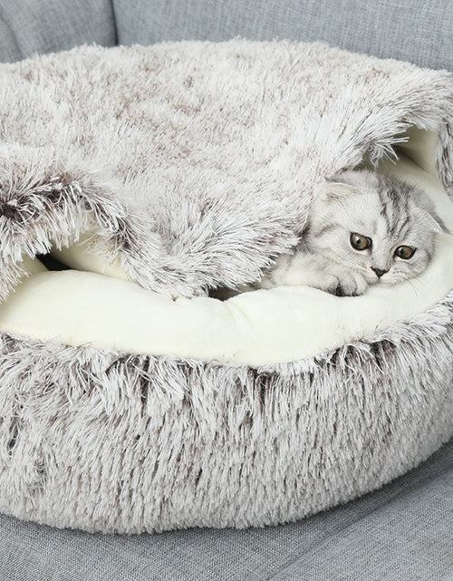 Load image into Gallery viewer, Pet Cat Sleep Enclosed Cave Kitten Winter Warm Cushion Puppy Soft Nest
