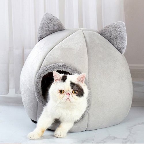 Pet Tent Cave Bed for Cats Small Dogs Self Warming Cat Tent Bed Cat