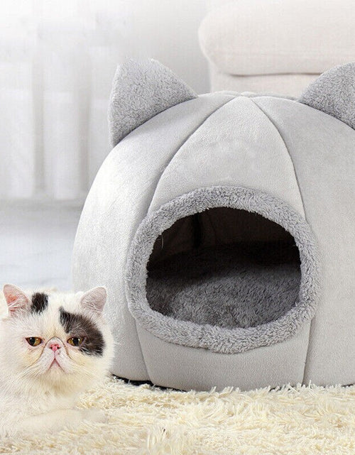 Load image into Gallery viewer, Pet Tent Cave Bed for Cats Small Dogs Self Warming Cat Tent Bed Cat
