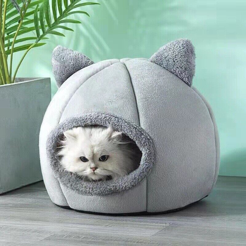 Pet Tent Cave Bed for Cats Small Dogs Self Warming Cat Tent Bed Cat