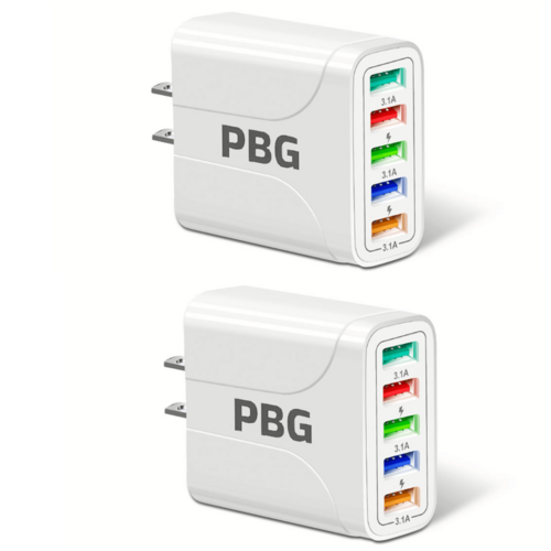 Load image into Gallery viewer, 2 Pack of 5 Port Wall Charger Charge 5 Devices at Once!
