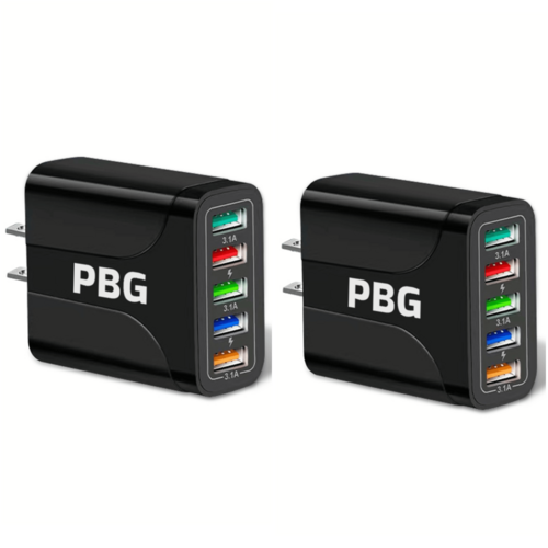 Load image into Gallery viewer, 2 Pack of 5 Port Wall Charger Charge 5 Devices at Once!
