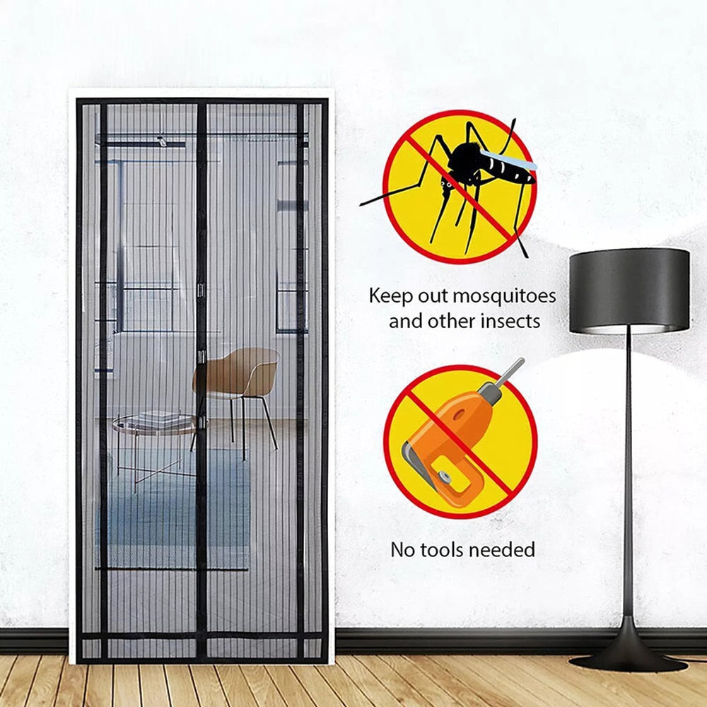 Punch free Magnetic Mosquito Net Anti Bug Insect Fly Mesh Door