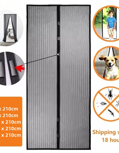 Load image into Gallery viewer, Punch free Magnetic Mosquito Net Anti Bug Insect Fly Mesh Door
