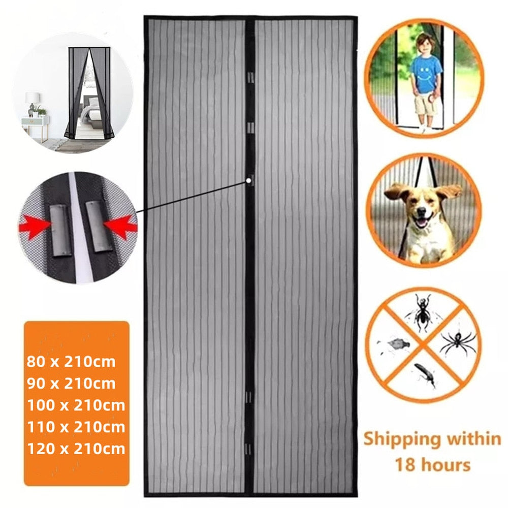 Punch free Magnetic Mosquito Net Anti Bug Insect Fly Mesh Door