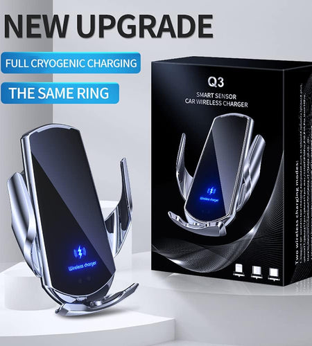 Q3 Smart Sensor Car Phone Wireless Charger 15W Fast Charging Auto