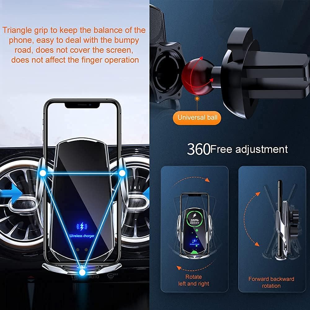 Q3 Smart Sensor Car Phone Wireless Charger 15W Fast Charging Auto