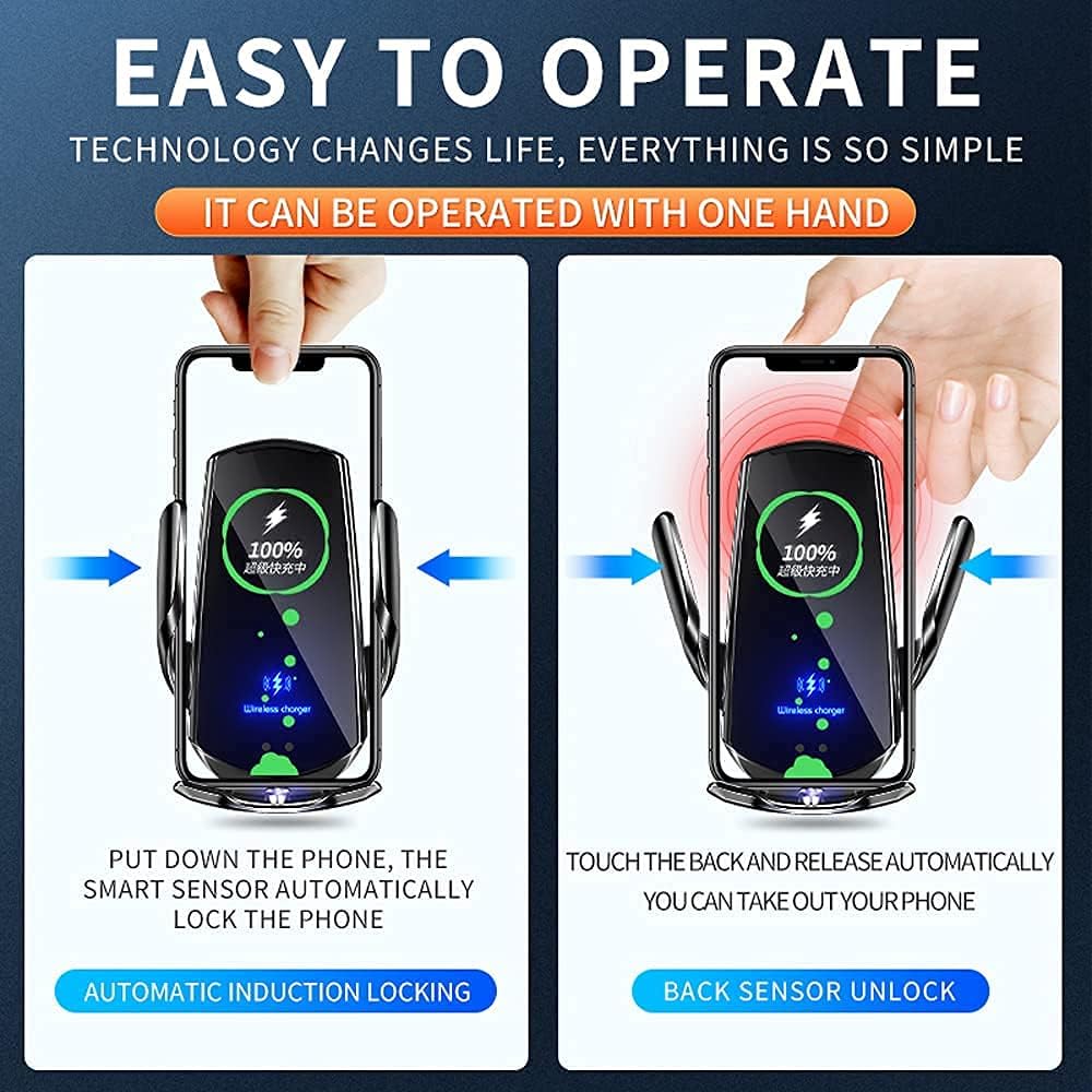 Q3 Smart Sensor Car Phone Wireless Charger 15W Fast Charging Auto