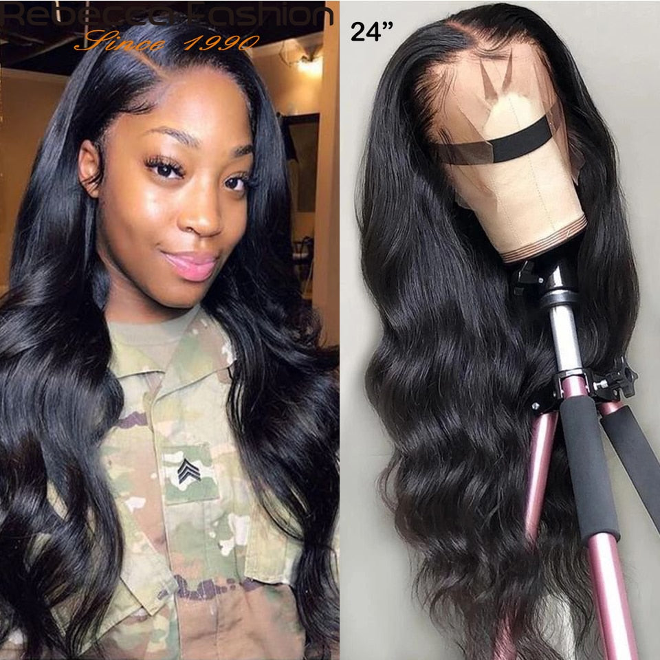 Rebecca 150% 360 Lace Frontal Wig Body Wave Human Hair Wig With Baby