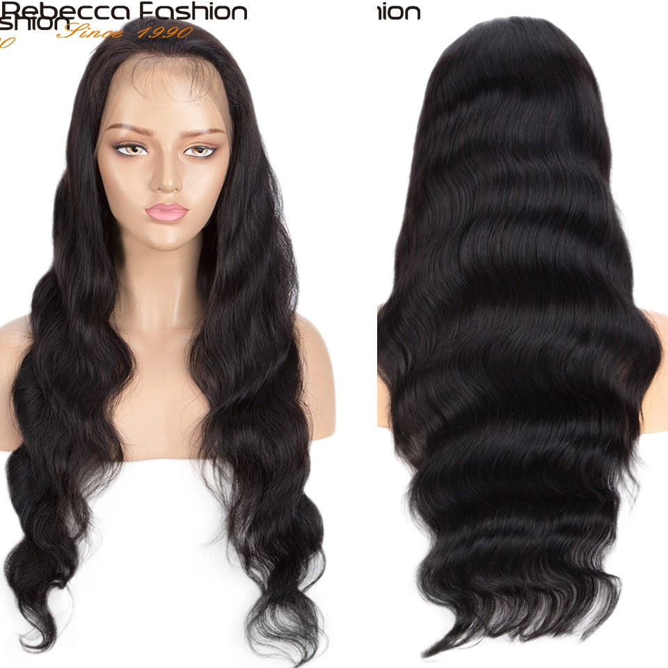 Rebecca 150% 360 Lace Frontal Wig Body Wave Human Hair Wig With Baby