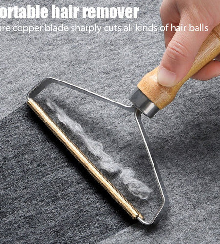 Removedor de pelo de mascotas, raspador Manual portátil, limpiador de