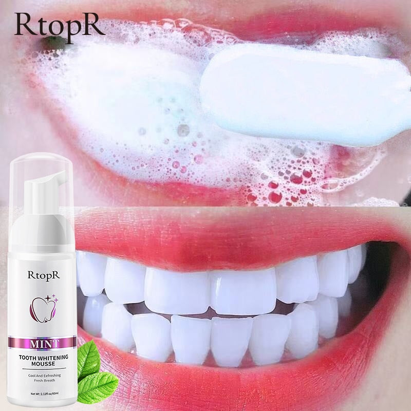 RtopR Teeth Cleansing Whitening Mousse Removes Stains Teeth Whitening