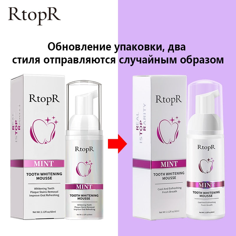 RtopR Teeth Cleansing Whitening Mousse Removes Stains Teeth Whitening