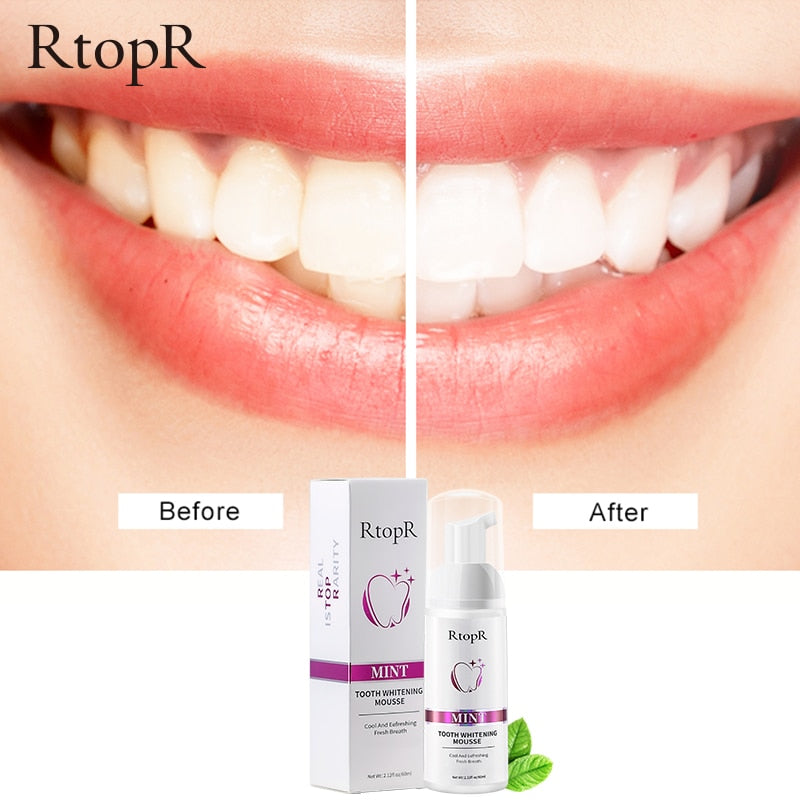 RtopR Teeth Cleansing Whitening Mousse Removes Stains Teeth Whitening