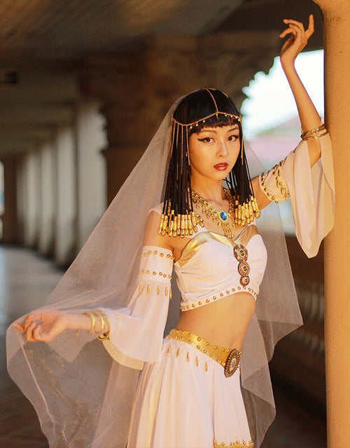 Load image into Gallery viewer, Greek Goddess Outfit Belly Dance Carnival Egyptian Princess Costume
