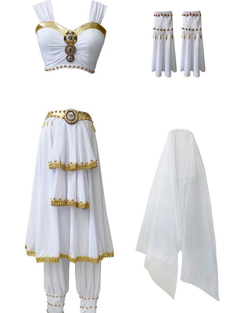 Load image into Gallery viewer, Greek Goddess Outfit Belly Dance Carnival Egyptian Princess Costume
