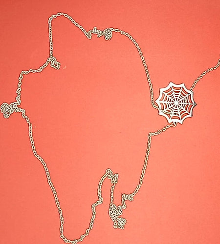 18k Gold Spider Necklace | Spider Charm Pendant | Halloween Necklace