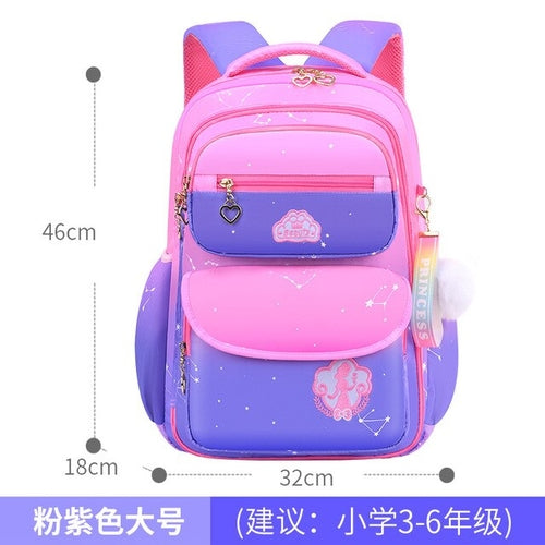 Load image into Gallery viewer, Skaefio Primary School Bags For Girls Gradient Color Grades 1-3-6
