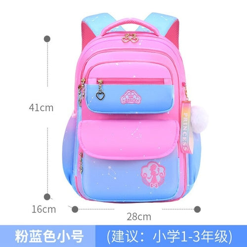 Load image into Gallery viewer, Skaefio Primary School Bags For Girls Gradient Color Grades 1-3-6
