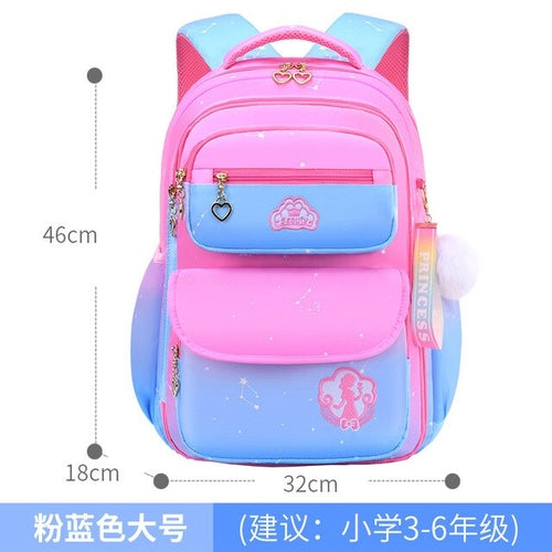 Load image into Gallery viewer, Skaefio Primary School Bags For Girls Gradient Color Grades 1-3-6
