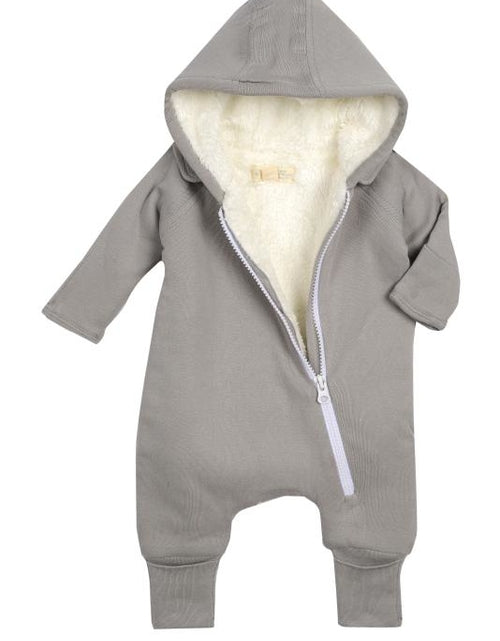 Load image into Gallery viewer, Smart Cuddly Jumpsuit + Bib - Gray
