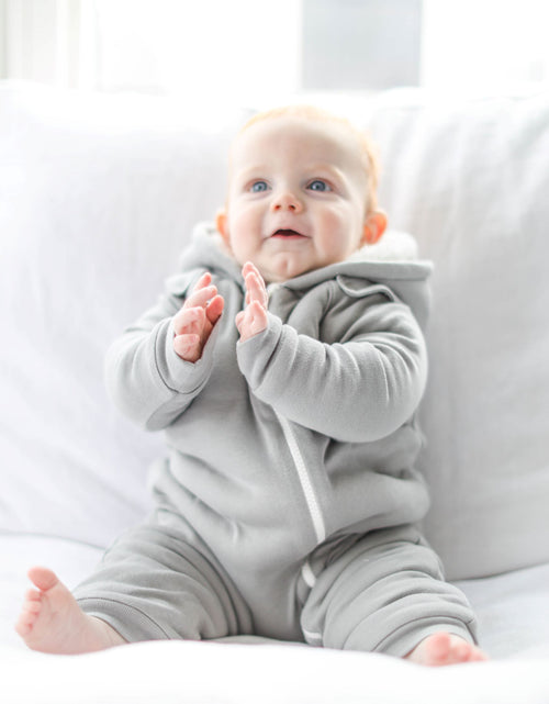 Load image into Gallery viewer, Smart Cuddly Jumpsuit + Bib - Gray
