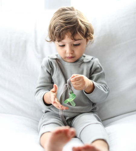 Smart Footed One-Piece + Bib - Gray