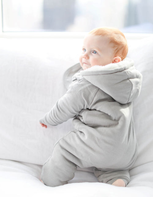 Load image into Gallery viewer, Smart Cuddly Jumpsuit + Bib - Gray
