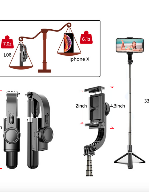 Load image into Gallery viewer, Ninja Mobile Selfie Stick Tripod Stabilizer
