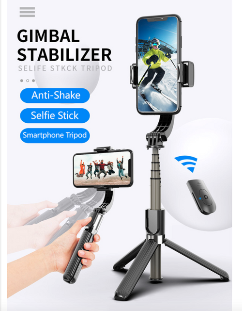 Load image into Gallery viewer, Ninja Mobile Selfie Stick Tripod Stabilizer
